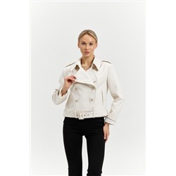 Полупальто женское демисезонное 25999 (молочный/рубчик)