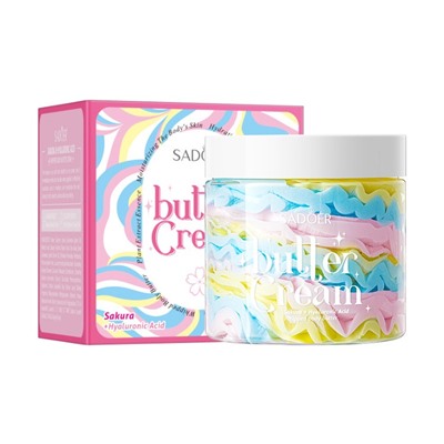 Крем-баттер для тела увлажняющий с Сакурой и Гиалуроновой кислотой SADOER, 180 гр.
