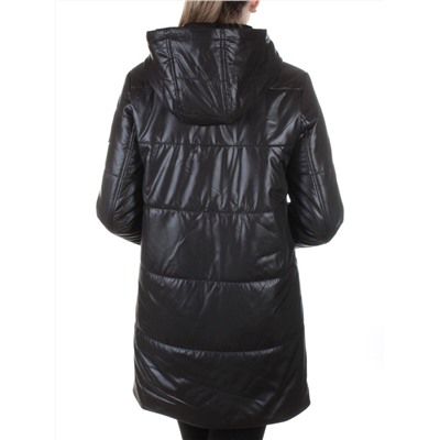B19108 BLACK Пальто демисезонное женское Aikesdfrs