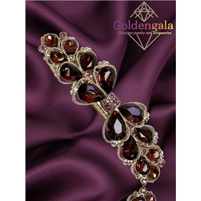 Заколка автомат для волос с кристаллами «Блеск элегантности» ЭЛЗ12/01