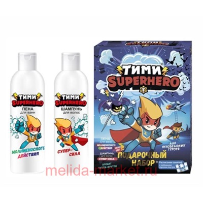 Compliment Kids Подарочный набор Superhero Тутти-Фрутти (Шампунь 200мл + Пена 200мл + расписание) №1183
