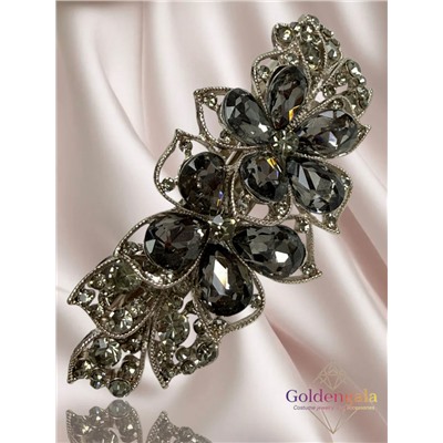 Заколка автомат для волос с кристаллами «Блеск элегантности» ЭЛЗ10/04