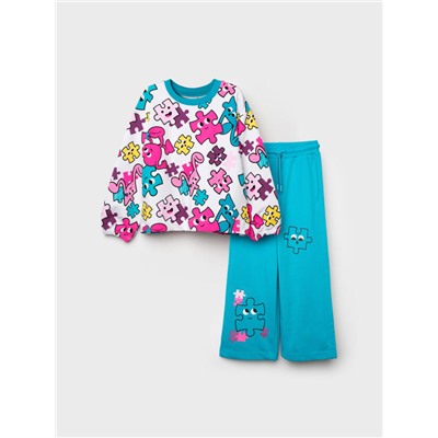 Комплект для девочки: толстовка, брюки