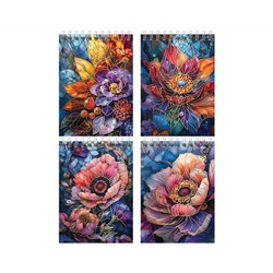 Блокнот А6 80л. на гребне BG "Витраж", глянцевая ламинация, тиснение фольгой, твердая обложка