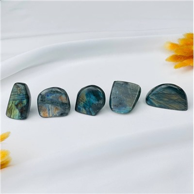 Радуга Самоцветов Срез (экран) из камня Лабрадор полированный в ассортименте