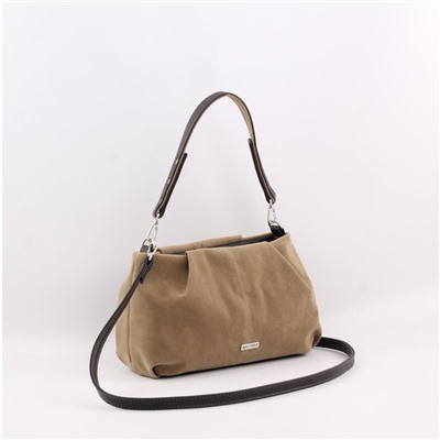 Сумка 204 эко-замша песочный "УДЛИНЁННЫЙ РЕМЕНЬ"