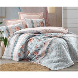 2 сп. Евро 4-х Сезонный КПБ со Стеганным Пододеяльником Ranforce Complete Set MODELINE cotton box
