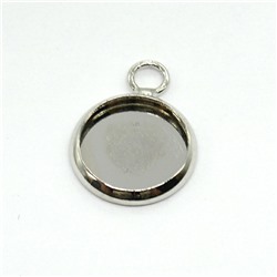 Основа для кулона 10мм серебристый