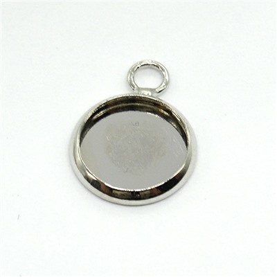 Основа для кулона 10мм серебристый