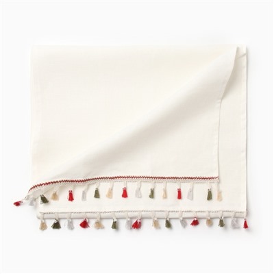 Дорожка на стол Этель Home collection, 40×146 см, 100% лён, белая