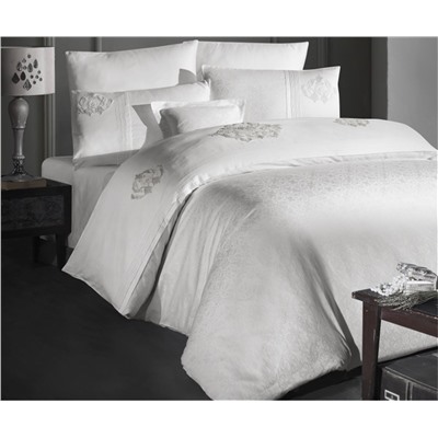 Сатиновое Постельное белье Евро 2 сп. V.I.P Moonlıght SATIN First Choice