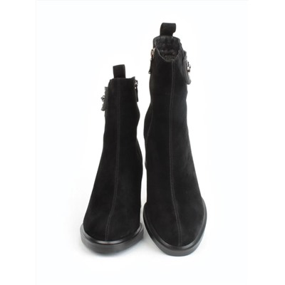 04-M3-L811 BLACK Ботинки зимние женские (натуральная замша, натуральный мех)