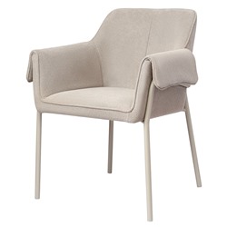 Стул Aline, шенилл, серо-бежевый/бежевый