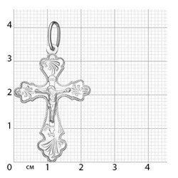 крест из серебра штампованный белый