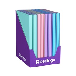 Папка с 20 вкладышами Berlingo "Haze", 14мм, 600мкм, с внутр. карманом, софт-тач, ассорти