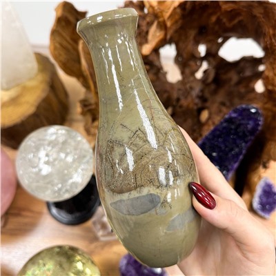 Радуга Самоцветов Ваза из дендритовой Яшмы