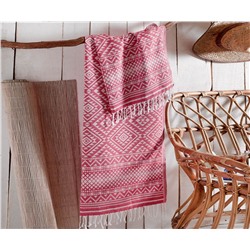 Пештемаль с Бахромой 100x180 см Jakarlı Kilim Kırmızı 5092