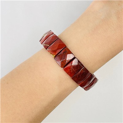 Радуга Самоцветов Браслет из кирпичной Яшмы