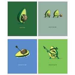 Тетрадь 48л., А5, клетка MESHU "Avocadreams", матовая ламинация, выборочный УФ-лак