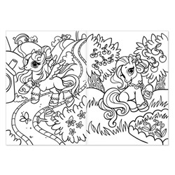 Раскраска для девочек «Мир единорогов», 16 стр., формат А4