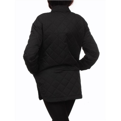 H24-002 BLACK Куртка демисезонная женская (100 гр. холлофайбер)