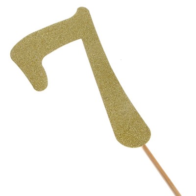 Топпер в торт «7», цвет золото