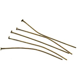 Пины-штифты 55*0,8мм цв.латунь, упаковка 25пар.
