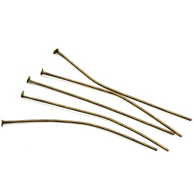 Пины-штифты 55*0,8мм цв.латунь, упаковка 25пар.