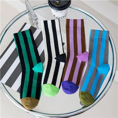 Sports cotton Japanese design knee socks for men and women, internet celebrity, mid-length