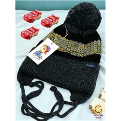 Теплая шапка для мальчика на возраст 5-8 лет Арт 9