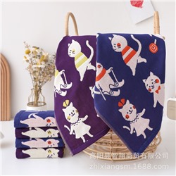 Export towels New sports cat gauze square towel Korea Soft absorbent kitchen hand wipe towel factory price wholesale