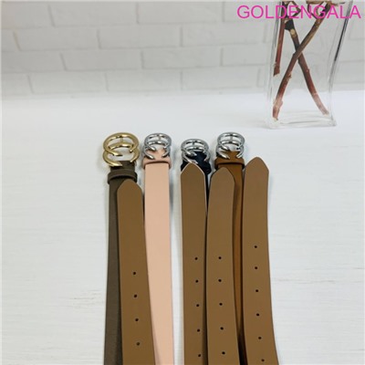 Ремень женский из мягкой экокожи 110 см коричневый Р15