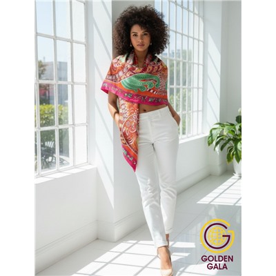 Платок шелковый большой "Парижанка" Арт 2428/53