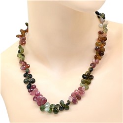 Бусы из Турмалина огранка капля 10*7мм, 47см, 48,2г