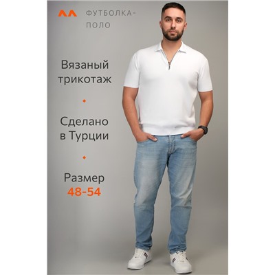 Мужская футболка-поло из вязаного трикотажа Happyfox
