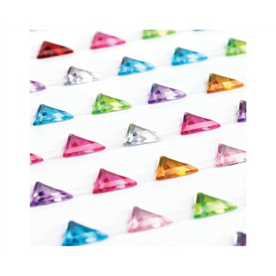 Наклейки акриловые MESHU "Сolorful crystal", 25*10см, стразы, 91 наклейка, инд. уп., европодвес