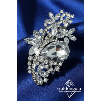 Брошь-кулон крупная с кристаллами БР4 модель БРО/18