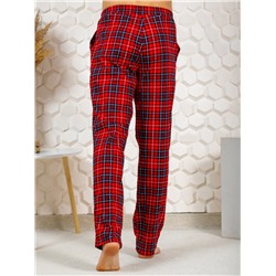 М43 Брюки клетка красный Свт