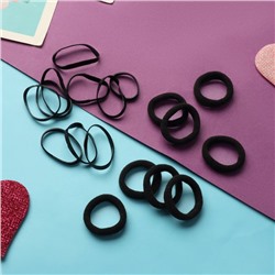 Резинки для волос «Феечка», набор 110 шт.±10, 2 см, чёрные