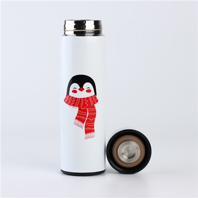 Термос новогодний с шапочкой«Пингвин», 500 мл