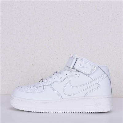 Кроссовки Nike Air Force 1 Mid 07 White Leather арт 5001-1
