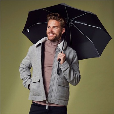 G819-01 Black (Черный) Зонт мужской автомат Fulton