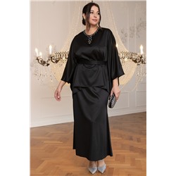 Костюм с юбкой Альсия (черный) К14393-5М