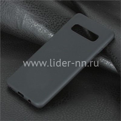 Задняя панель для Samsung Galaxy S10 Силикон матовый (черная)