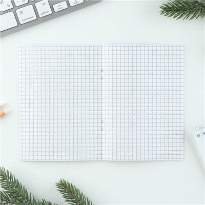 Подарочный набор новогодний, блокнот, карандаши простые 2 шт., наклейки, значок «Волшебный набор»