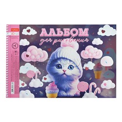 Альбом для рисования 40л. "Котики-зефирки"