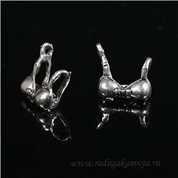 Подвеска Купальник, 15*15мм цв.сталь (упаковка 20штук)