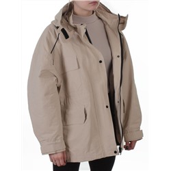 3092 BEIGE Куртка демисезонная женская (100 гр. холлофайбер)