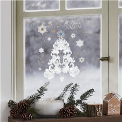 Наклейки новогодние «С Новым годом», с блестящей пластизолью, 29.5×42 см