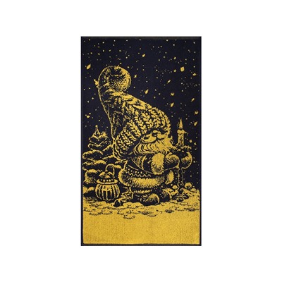 Полотенце махровое 6с103.412ж1 Рождественской ночью (т.желтый) 50х90см